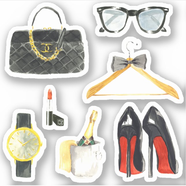 Fancy Girly Purse Heels Lipstick Planner Fun (Front)