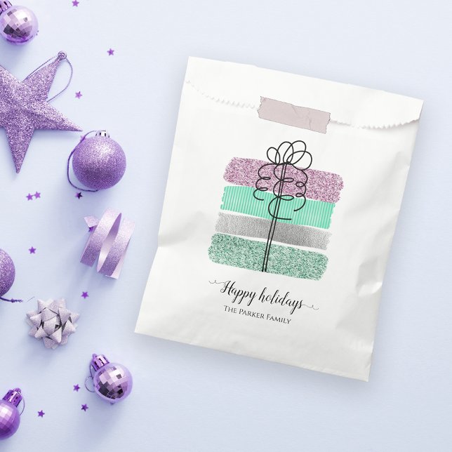 Fancy Glitter Stacked Gifts Holiday Christmas Favour Bag (Creator Uploaded)