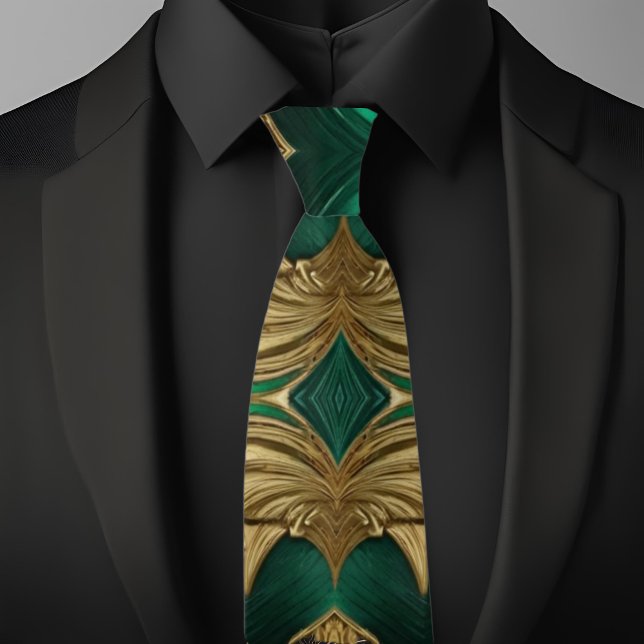 Fancy Gold and Emerald Necktie (Creator Uploaded)