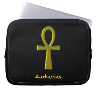 Fancy Gold Ankh Laptop Sleeve
