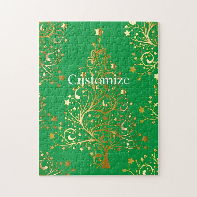Fancy Gold Christmas Tree Thunder_Cove  Jigsaw Puzzle (Vertical)