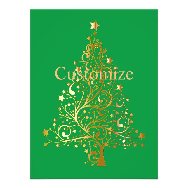 Fancy Gold Christmas Tree Thunder_Cove  Photo Print (Front)