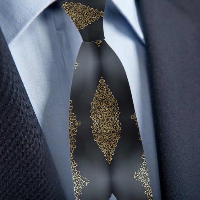 Fancy Gold on Black Tie (Creator Uploaded)