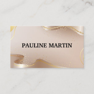 Fancy Gold Ribbon Luxury Business Card