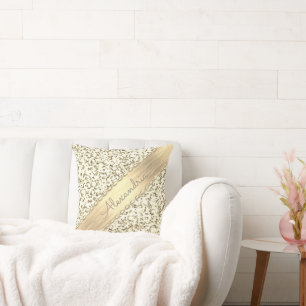 Fancy Gold Shimmery Marble Cushion