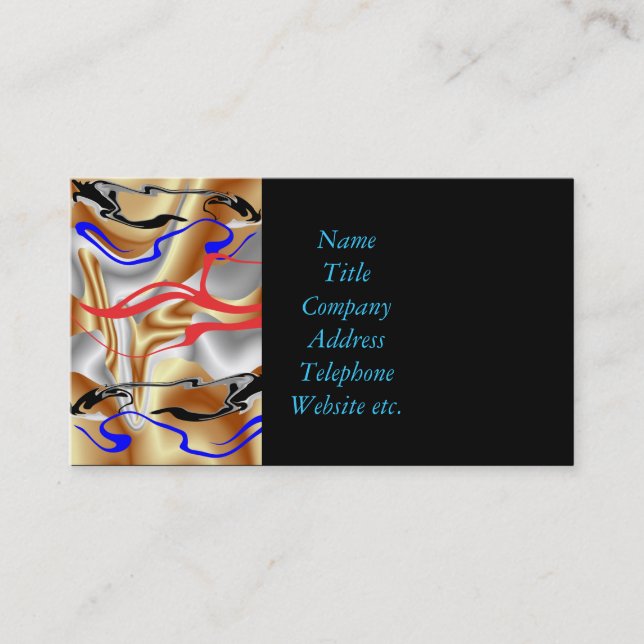 Fancy Gold Silver Business Card (Front)