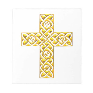 Fancy Golden Cross Notepad