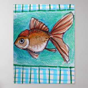 Fancy Goldfish Poster