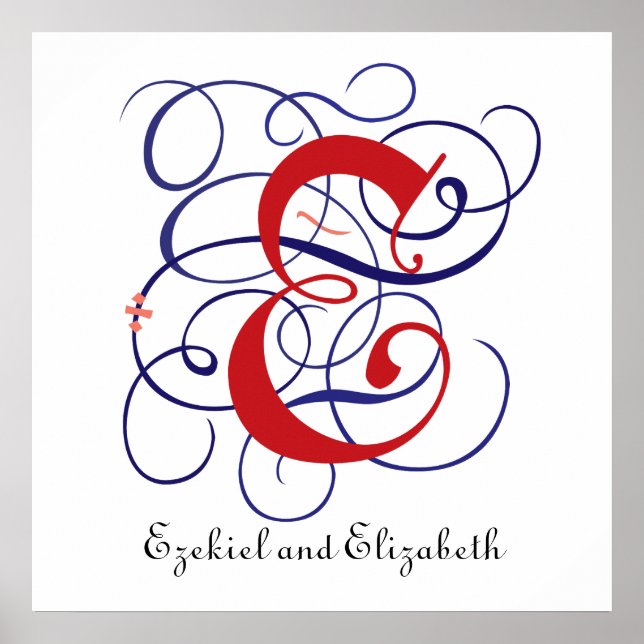 Fancy Gothic Caps Letter E, 300dpi PNG Poster (Front)