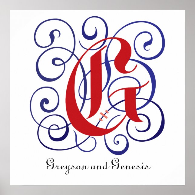 Fancy Gothic Caps Letter G, 300dpi PNG Poster (Front)