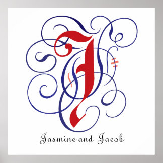 Fancy Gothic Caps Letter J, 300dpi PNG Poster
