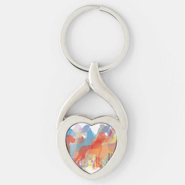 Fancy Great Danes Key Ring (Front)