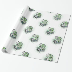 Fancy Great Great Dane Illustration  Wrapping Paper