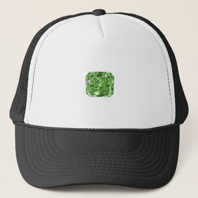 Fancy Green Diamond Trucker Hat (Front)