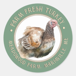 Fancy Green Egg Carton Label Farm Fresh Turkey