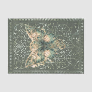 Fancy Green Steampunk Butterfly  Tissue Paper