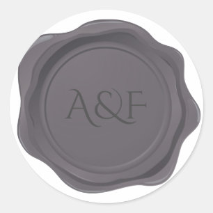 Fancy Grey Wax Personalised Seal