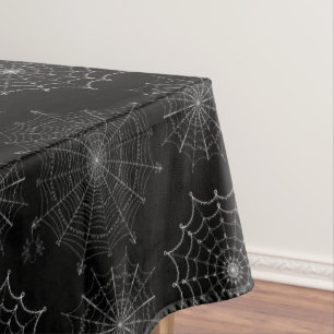 Fancy Halloween Spider Webs Tablecloth