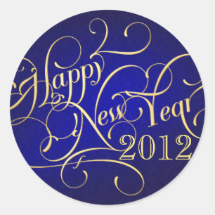 Fancy Happy New Year Stickers - 2012