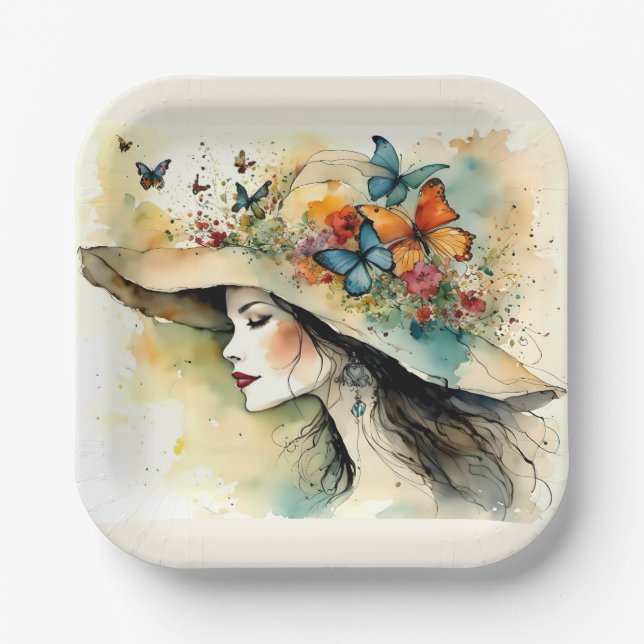 FANCY HAT PAPER PLATE (Front)