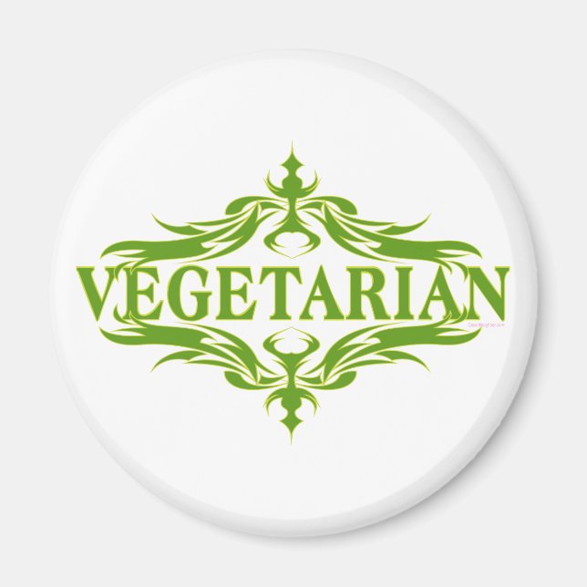 Fancy In Green - Vegetarian Magnet (Front)
