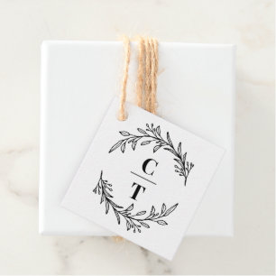 Fancy Initials EDITABLE COLOR Monogram Favour Tags