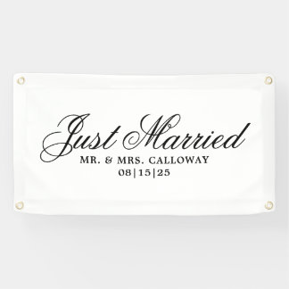 Fancy Just Married Car Banner