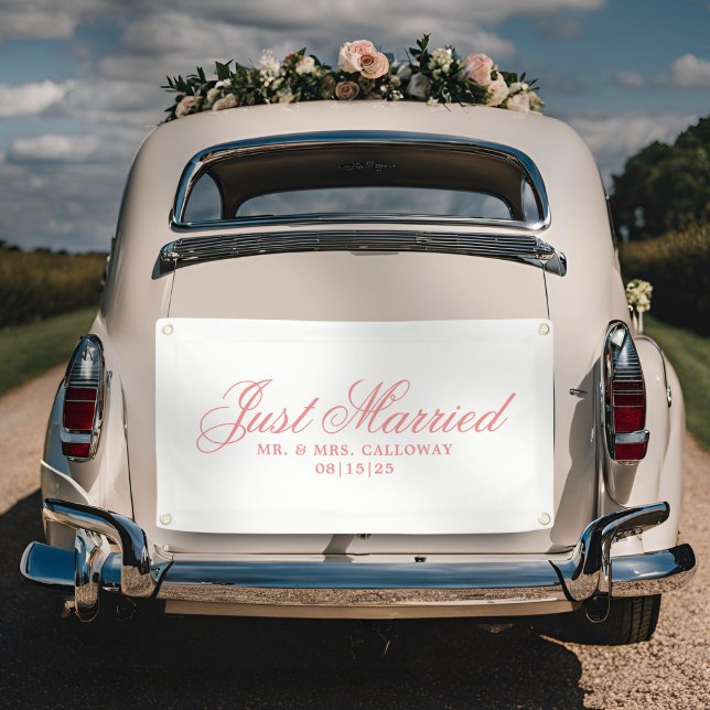Fancy Just Married Car Banner (Creator Uploaded)