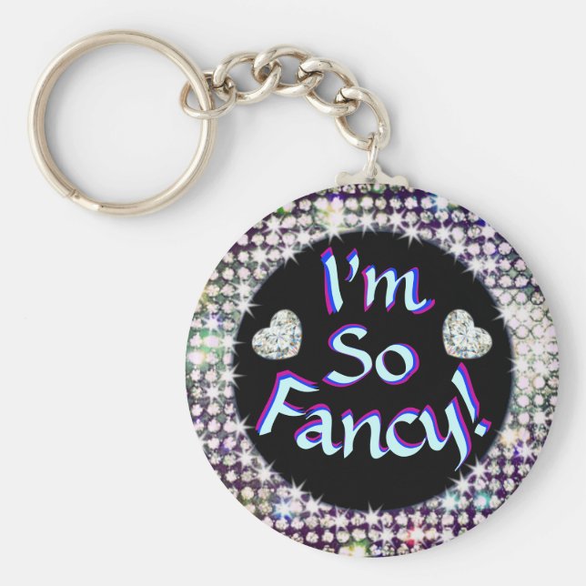 Fancy Keychain! Diamonds! Key Ring (Front)