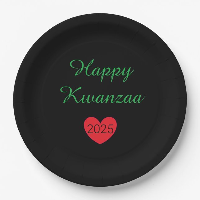 Fancy Kwanzaa  Paper Plate (Front)