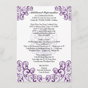 Fancy Lace Skull Additional Information card