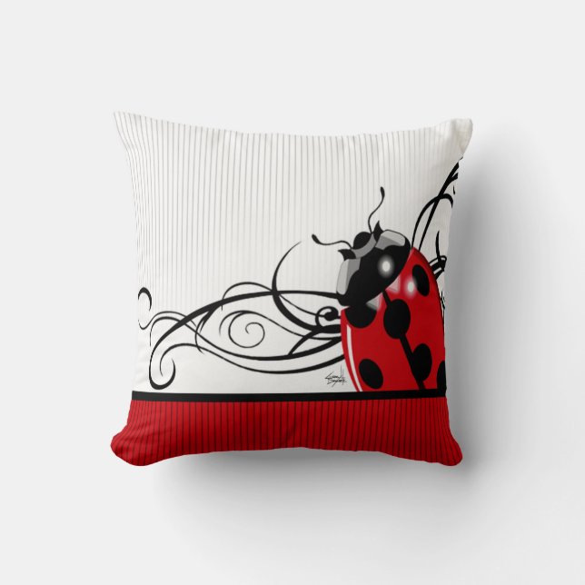 Fancy Ladybug | red Cushion (Front)