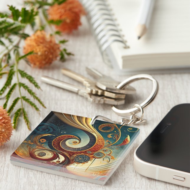 Fancy Latest Design Printed  Key Ring (Front Right)