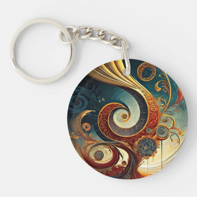 Fancy Latest Design Theme Magnet Key Ring (Front)