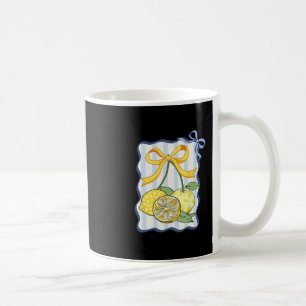 Fancy Lemon Coquette Bow Trendy Lemon Summer Girl Coffee Mug