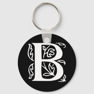 Fancy Letter B Key Ring