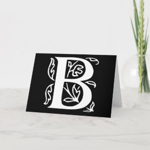 Fancy Letter B Note Card