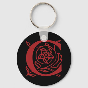 Fancy Letter C Key Ring