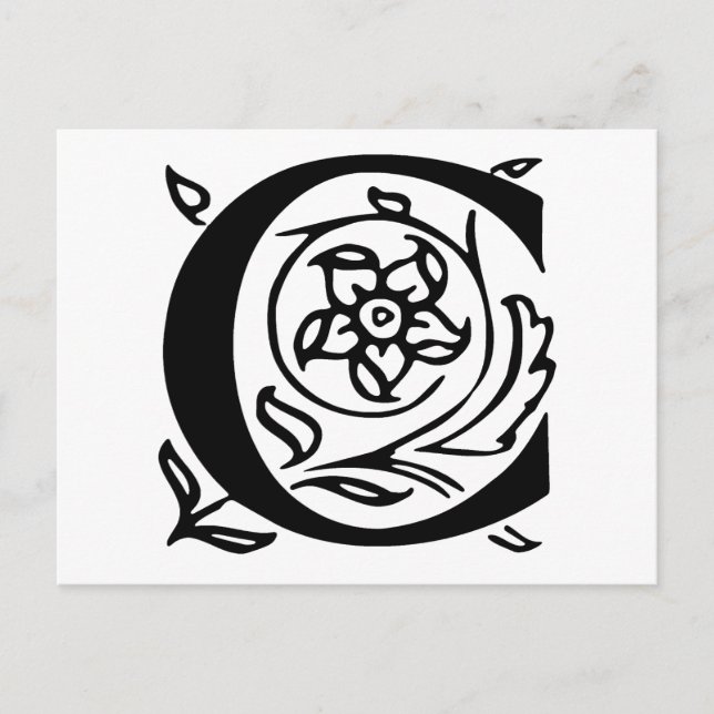 Fancy Letter C Postcard (Front)