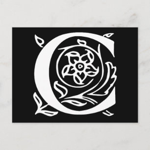 Fancy Letter C Postcard