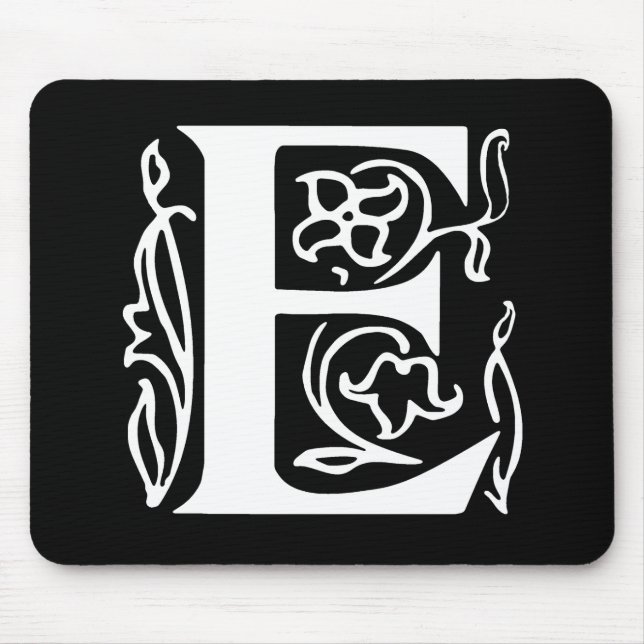 Fancy Letter E Mouse Pad (Front)