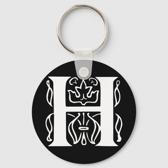 Fancy Letter H Key Ring (Front)
