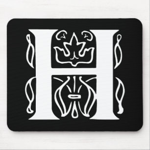 Fancy Letter H Mouse Pad