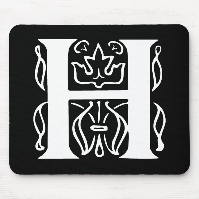 Fancy Letter H Mouse Pad (Front)