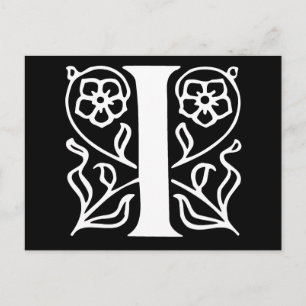 Fancy Letter I Postcard