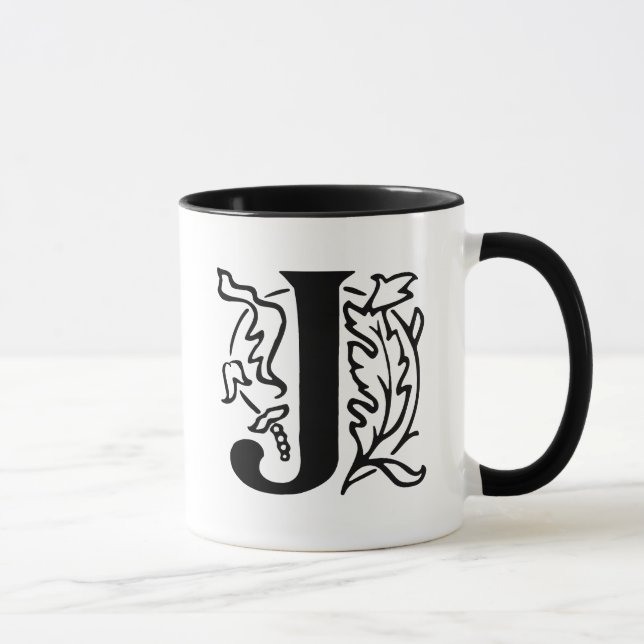 Fancy Letter J Mug (Right)