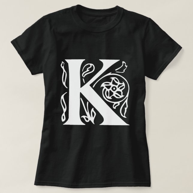 Fancy Letter K T-Shirt (Design Front)