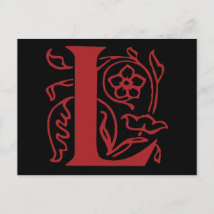 Fancy Letter L Postcard