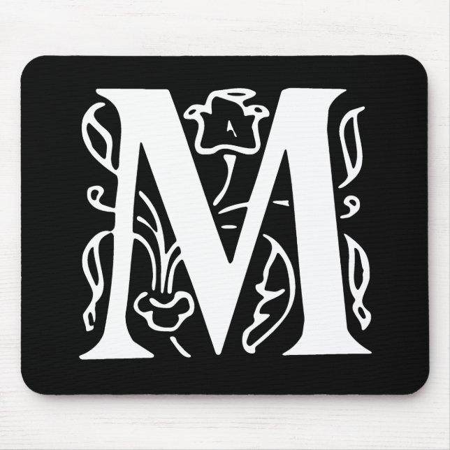 Fancy Letter M Mouse Pad (Front)
