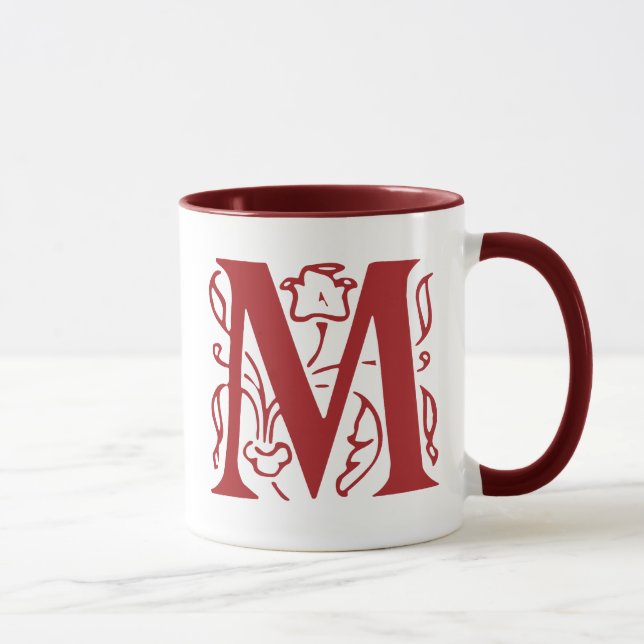 Fancy Letter M Mug (Right)
